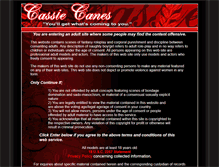 Tablet Screenshot of cassiecanes.com